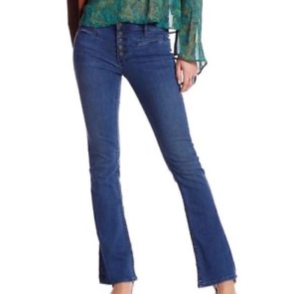 Free People Denim - Free People high rise flare leg jeans